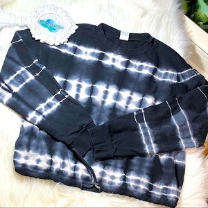⭐️Adjustable Tie dye Crew Neck Cropped Sweatshirt